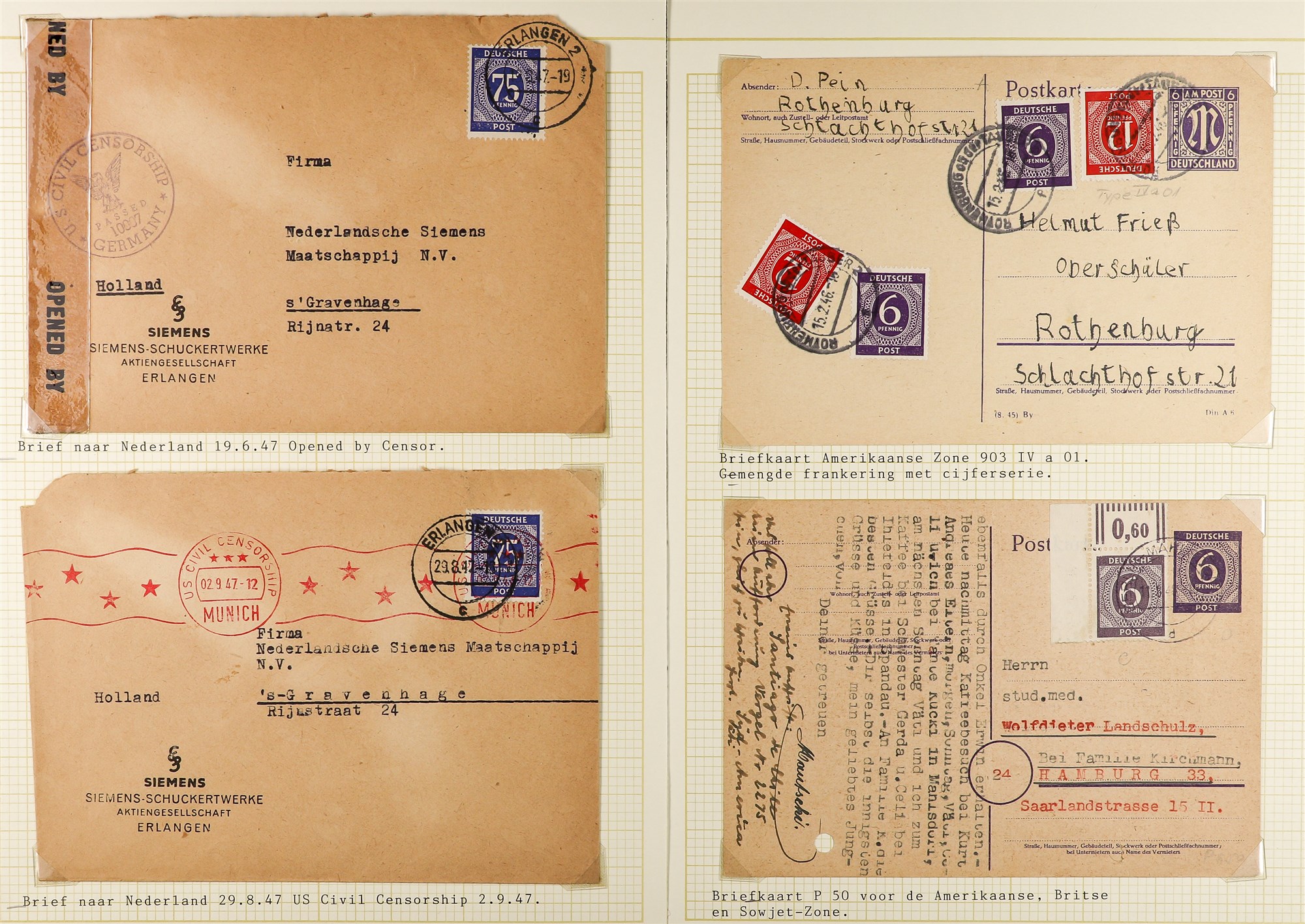 GERMAN ALLIED ZONES 1945 - 1951 COVERS COLLECTION around 60 items from various allied zones,