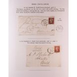 GB.QUEEN VICTORIA 1854-56 SPOON CANCELS of Liverpool, on four entires or wrappers, and one front,