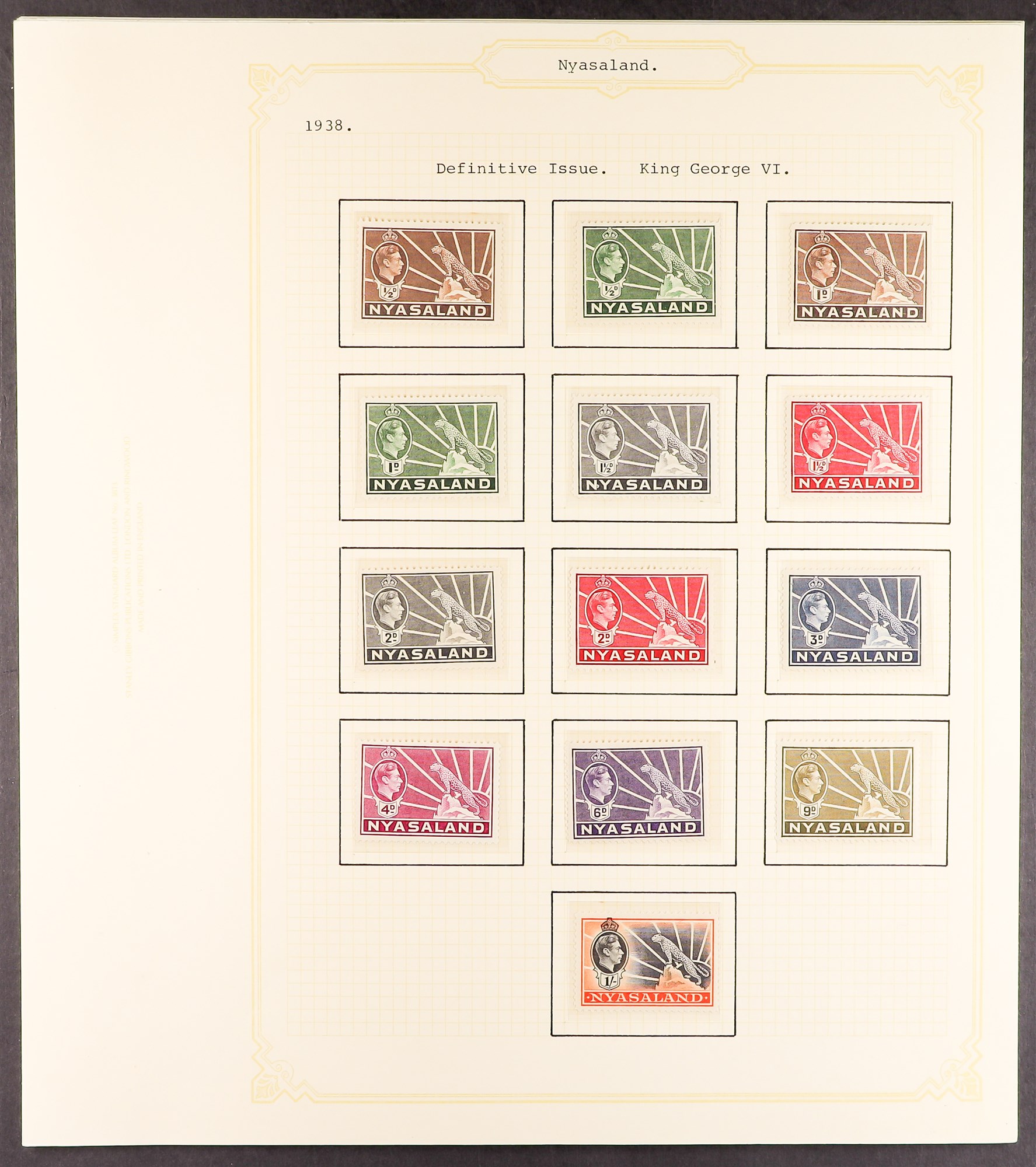 NYASALAND 1937 - 1951 COMPLETE COLLECTION of mint / never hinged mint, note 1938-44 set with 5s ( - Image 4 of 15