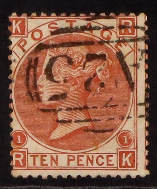 MALTA 1867 10d red-brown used with "A25" cancellation, SG Z72. Cat £150.