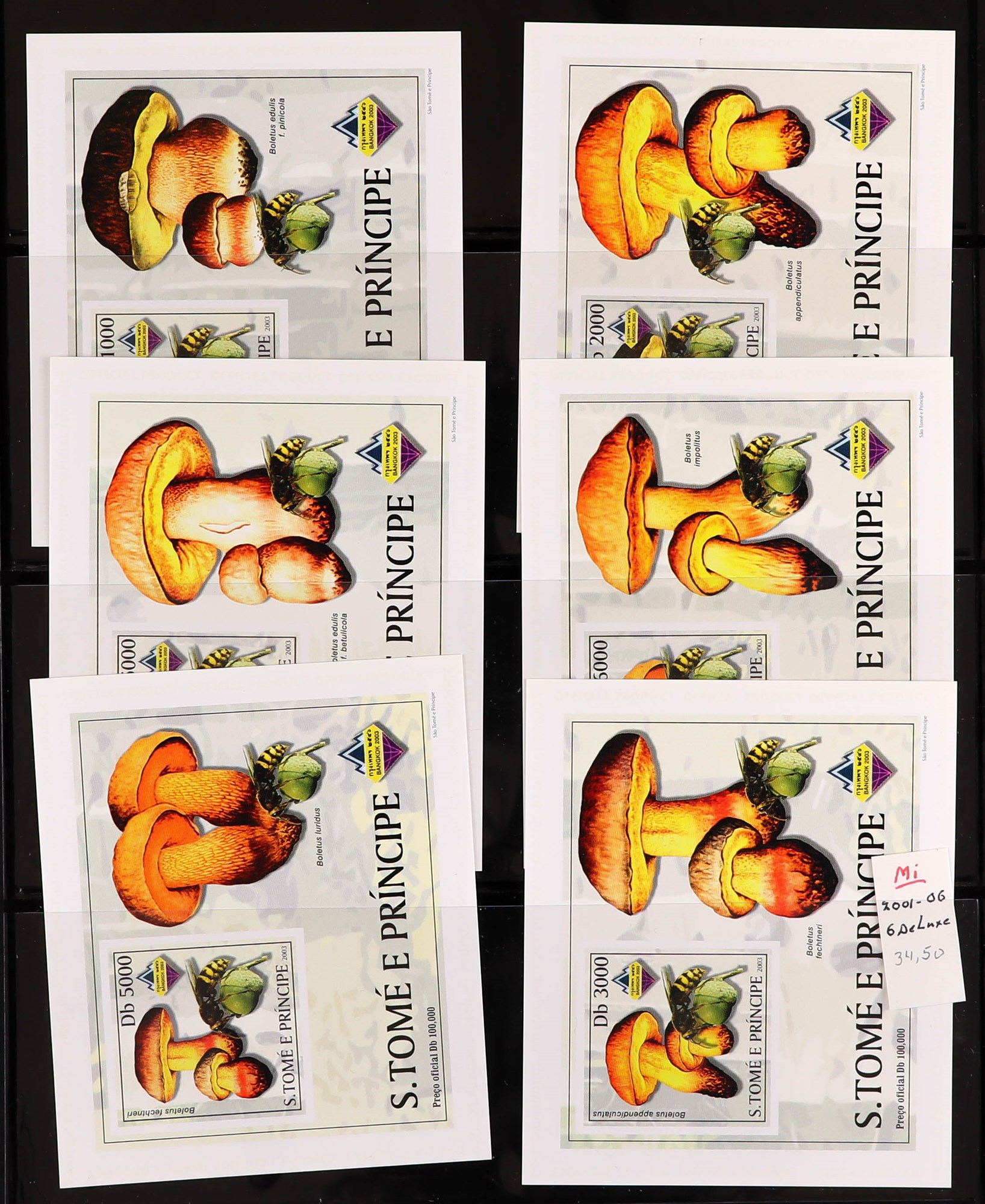 PORTUGUESE COLONIES FUNGI STAMPS OF ST THOMAS & PRINCE ISLANDS 1984 - 2014 never hinged mint