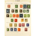 ST VINCENT 1861 - 1899 USED COLLECTION of over 60 stamps on pages, note 1861 1d, 1862 6d, 1862-68