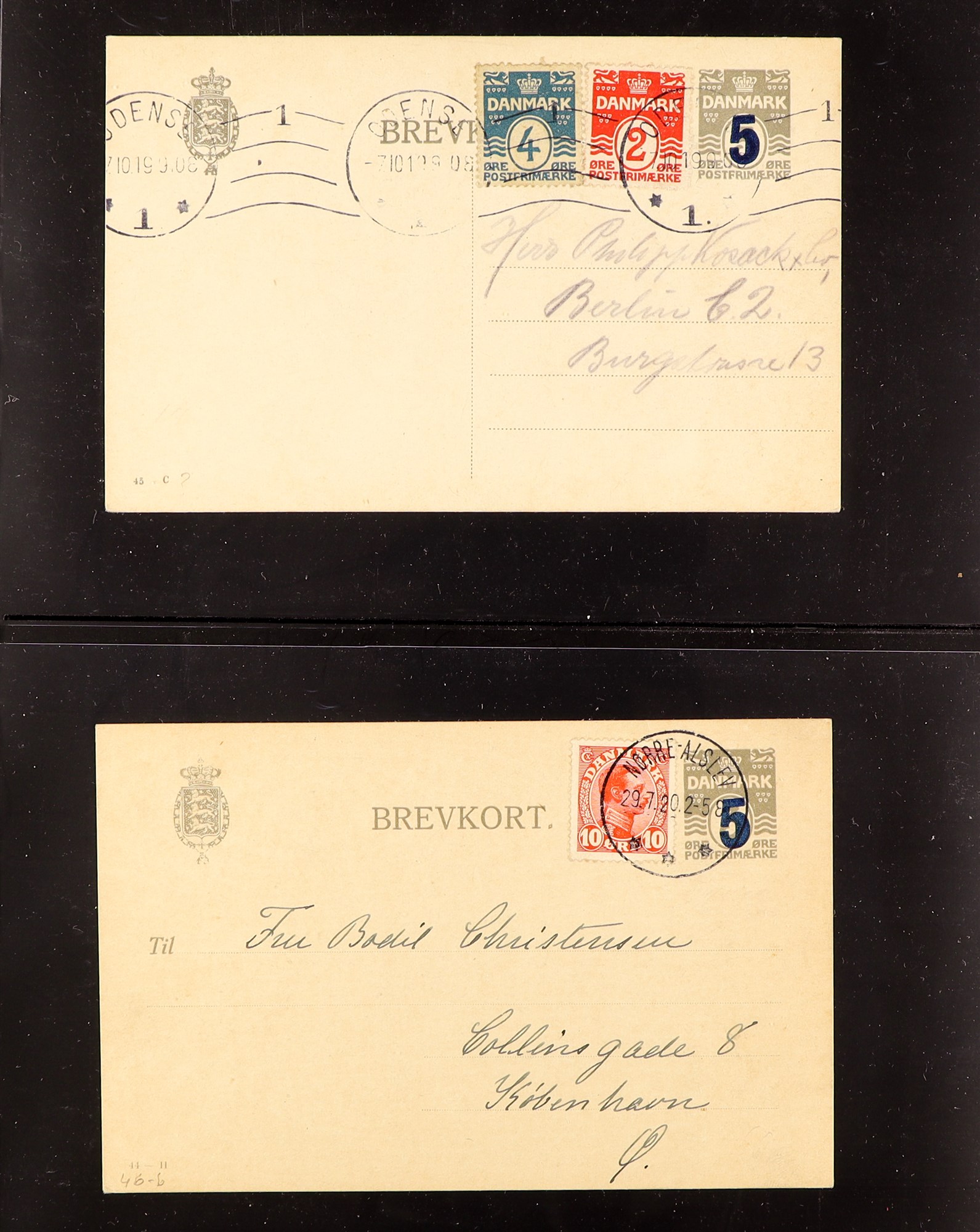 DENMARK POSTAL STATIONERY 1880's - 1999 collection of 250+ used postal cards (chiefly pre-1945) - Image 7 of 10