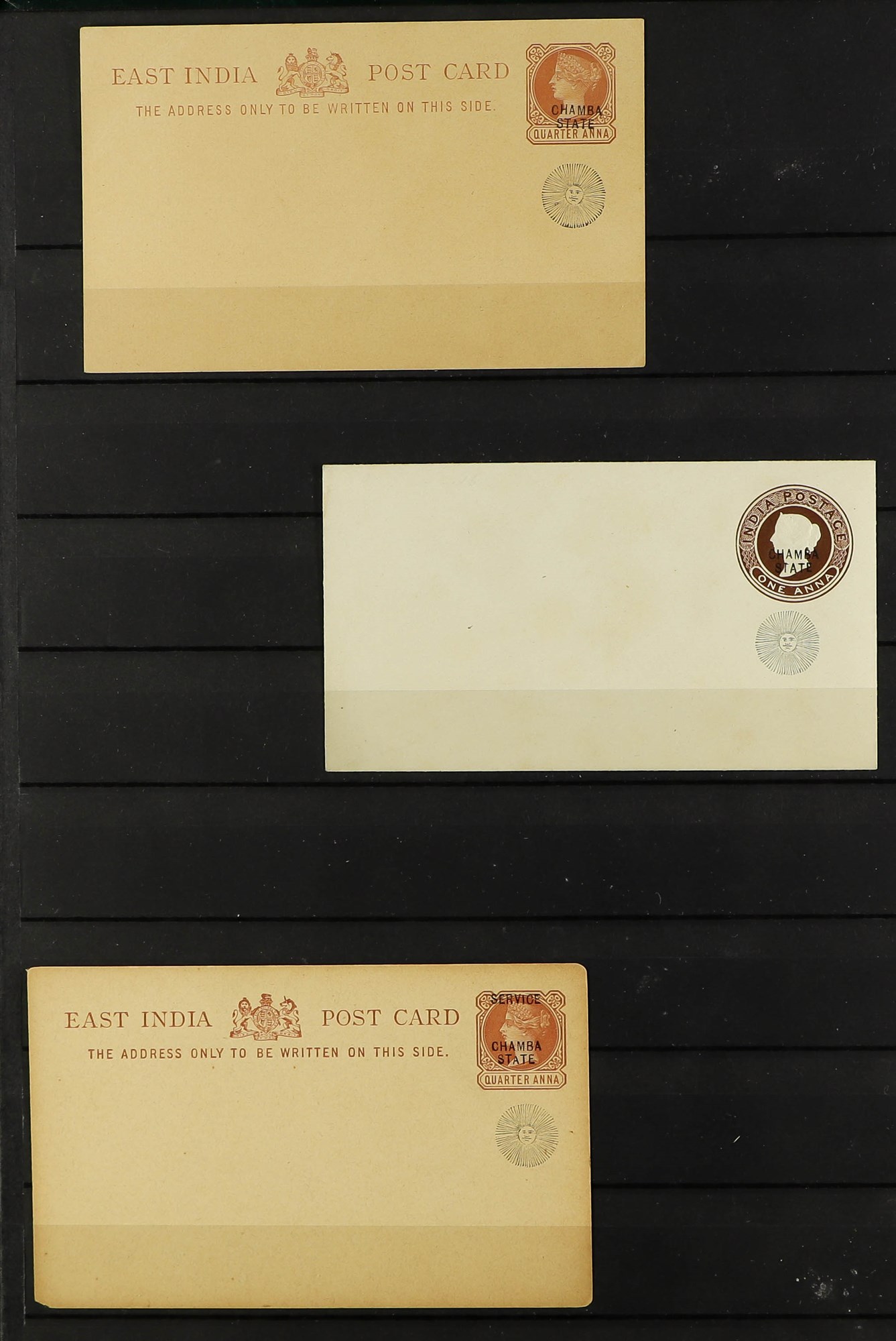 INDIAN CONVENTION STATES POSTAL STATIONERY COLLECTION. 28 unused postal cards & envelopes for - Image 2 of 13