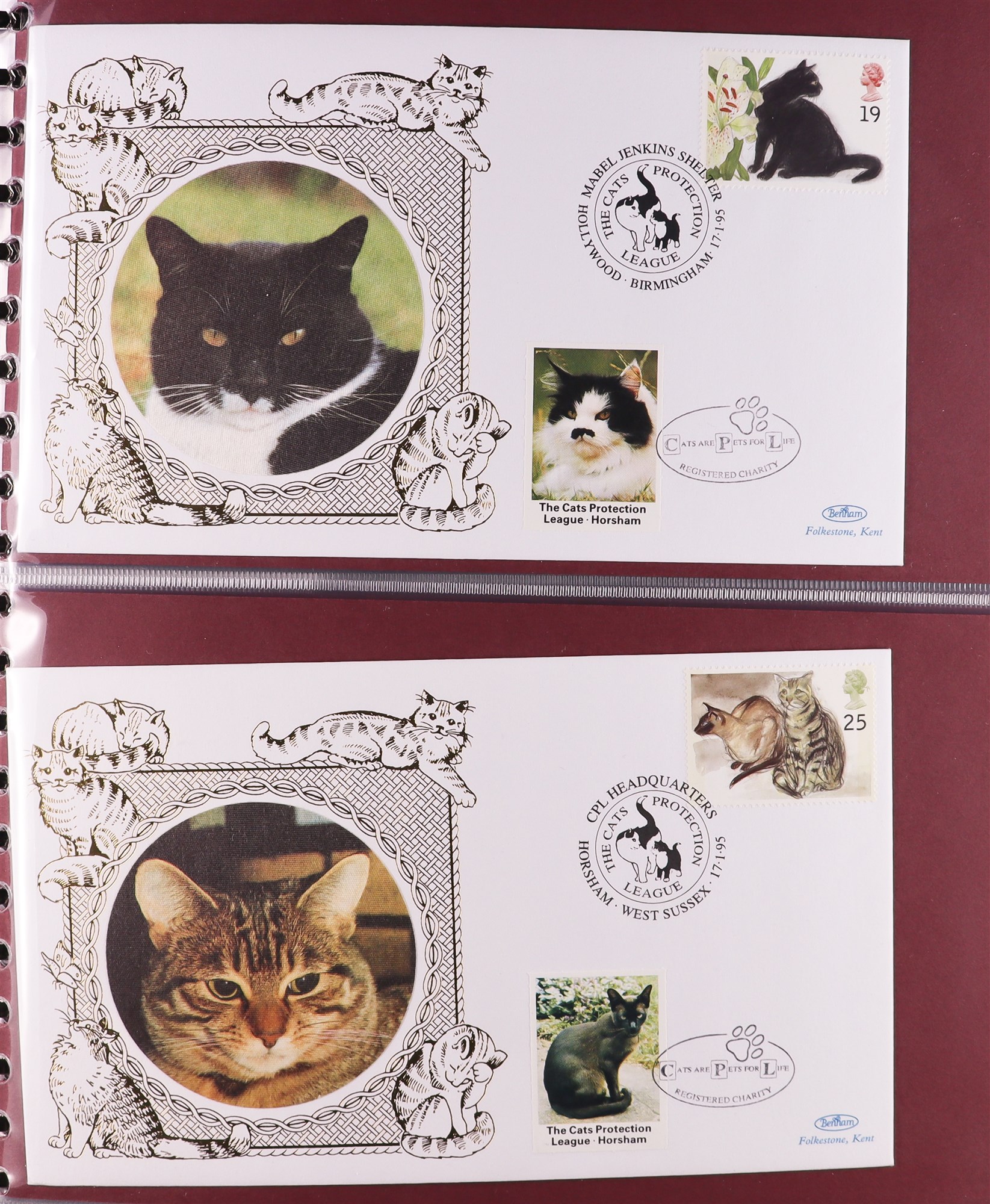 GB. COVERS & POSTAL HISTORY CATS - BENHAM COVERS COLLECTION of 100 different 1994 - 1999 Benham