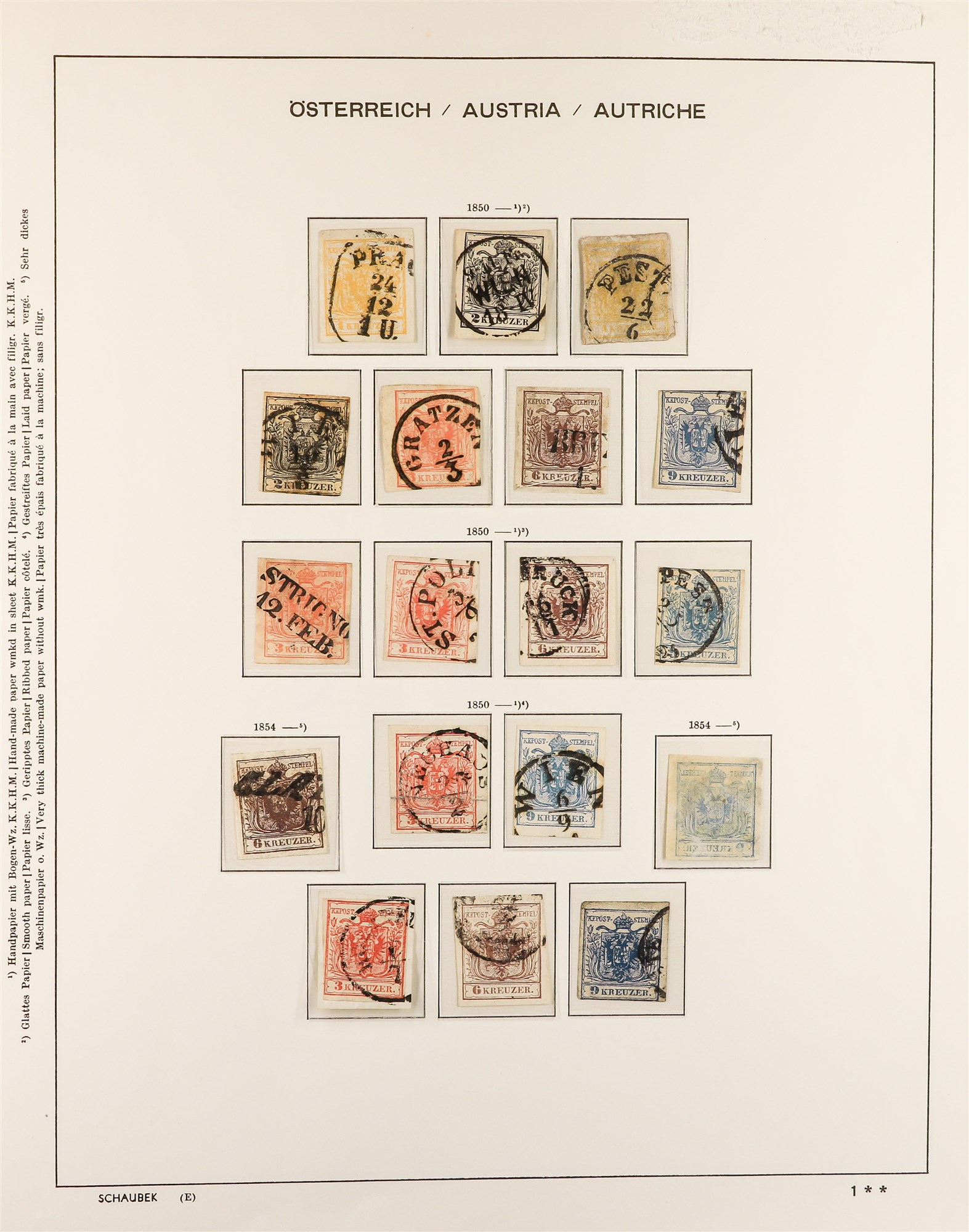 AUSTRIA 1850 - 1937 COLLECTION. of around 1000 mint & used stamps in Schaubek Austria hingeless - Image 3 of 29