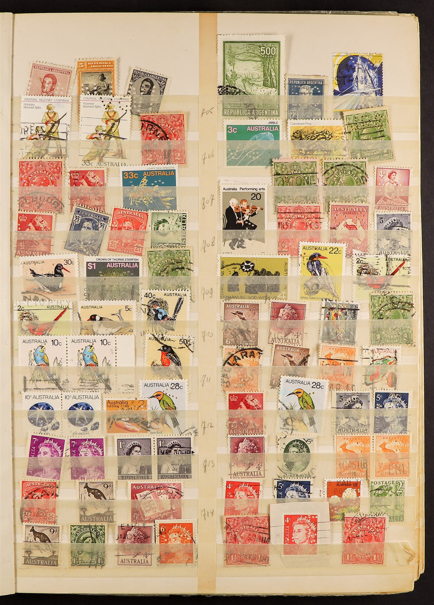 COLLECTIONS & ACCUMULATIONS PERFINS an accumulation of over 2500 stamps from all over the world (