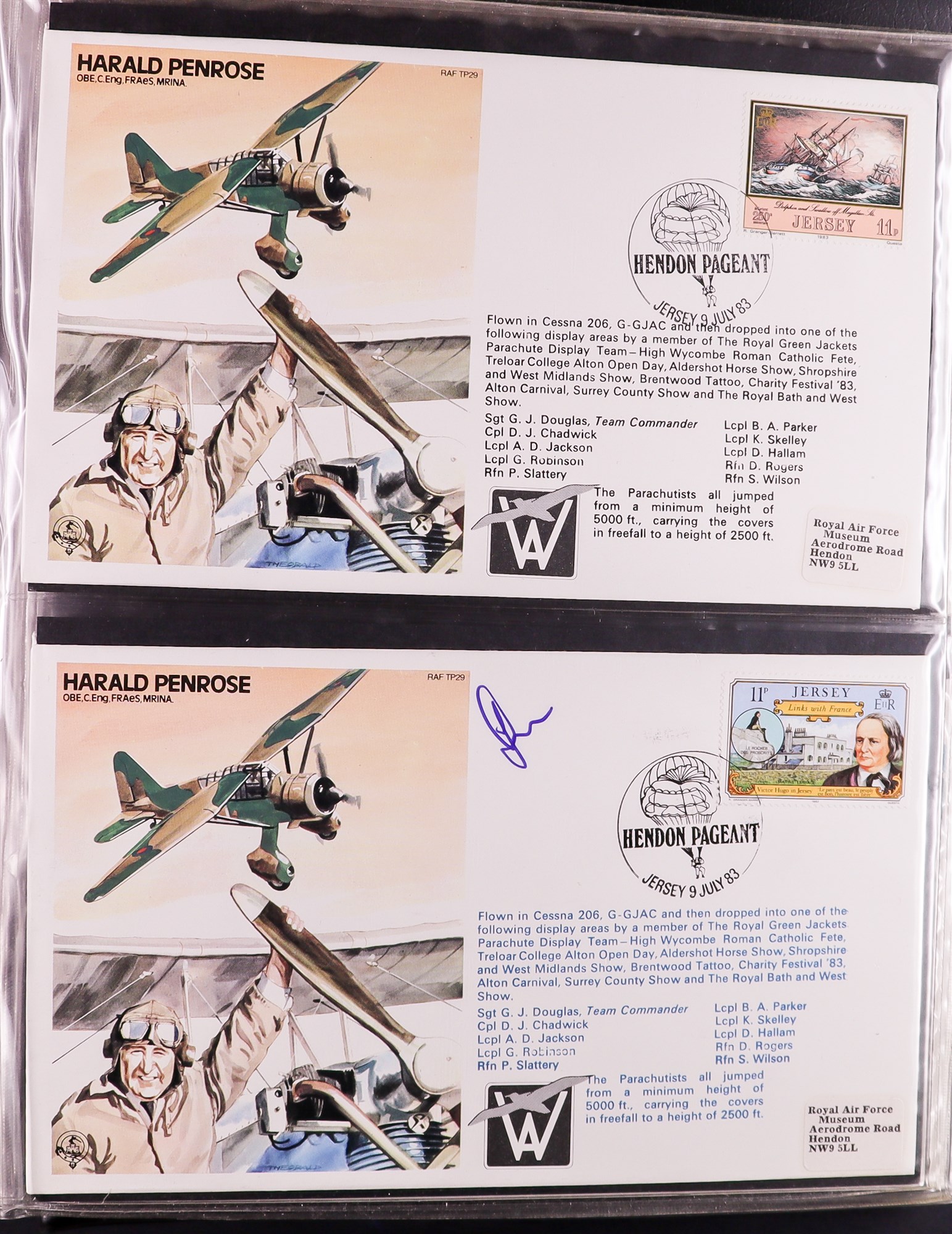 GB. COVERS & POSTAL HISTORY RAF 'TEST PILOT SERIES' COVERS collection, complete for numbers TP1 - - Image 8 of 11