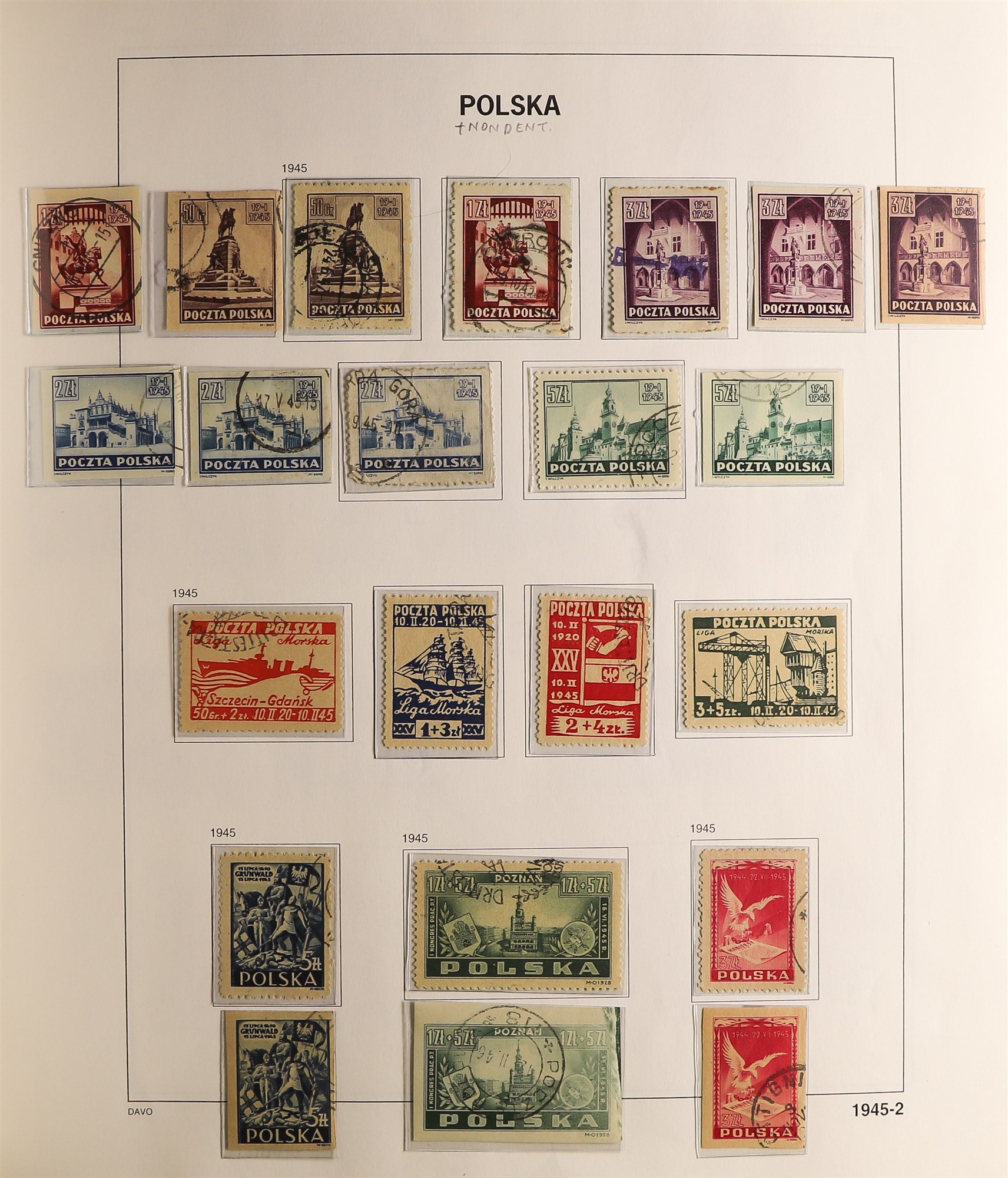 POLAND 1944 - 1959 USED COLLECTION in a hingeless Davo Polska album, chiefly complete sets & - Image 3 of 18