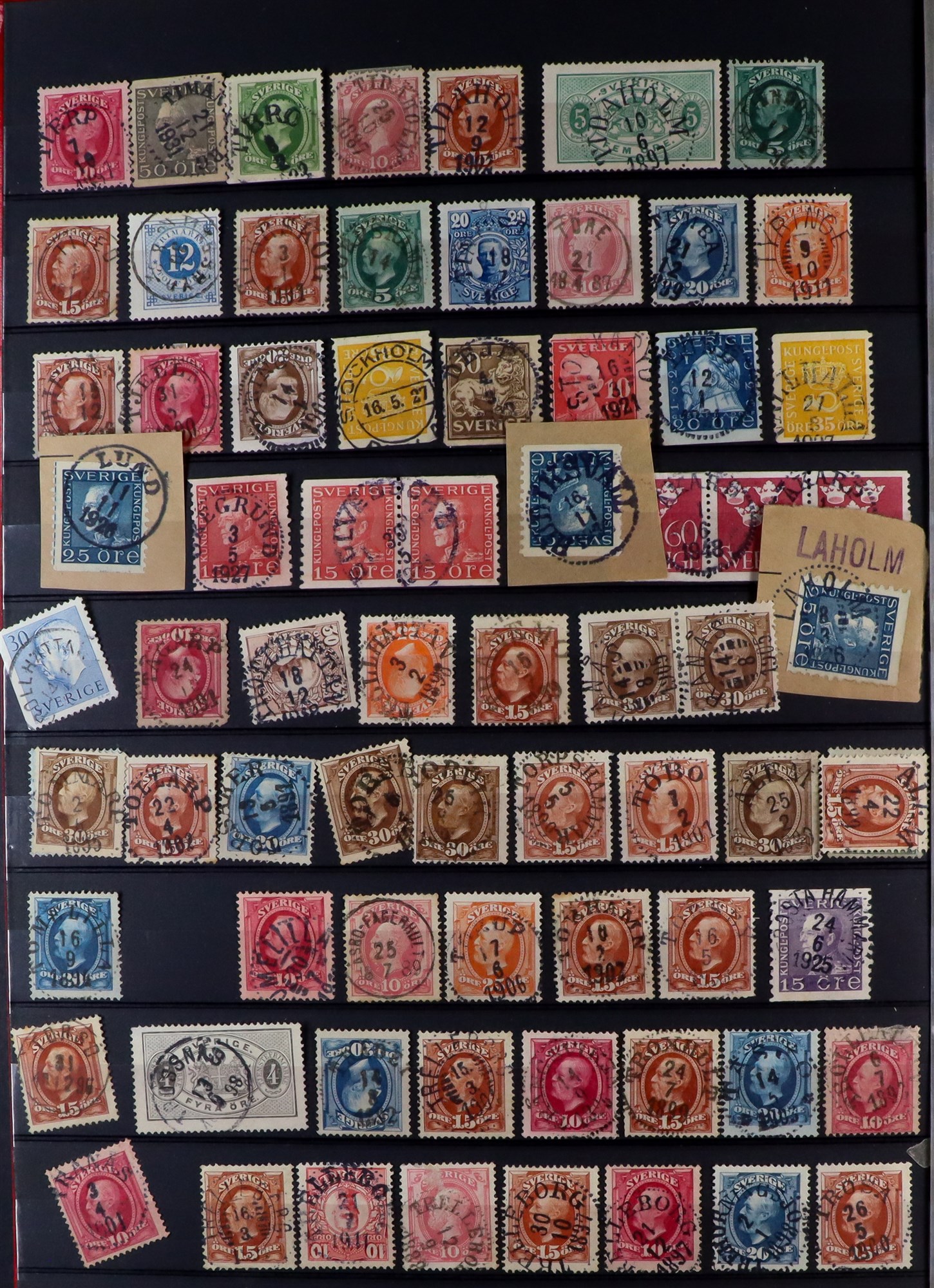 SWEDEN POSTMARKS Mostly 1880's-1950's used stamps selected for nice cancels, mostly with superb - Image 9 of 11