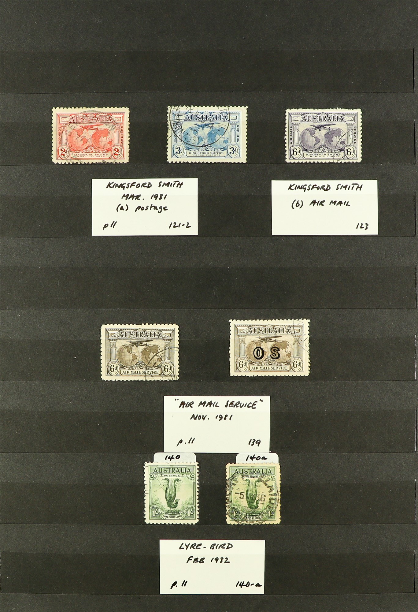 AUSTRALIA 1914 -1936 COLLECTION of 42 used stamps, a complete run of commemorative sets to 1936, - Image 6 of 6