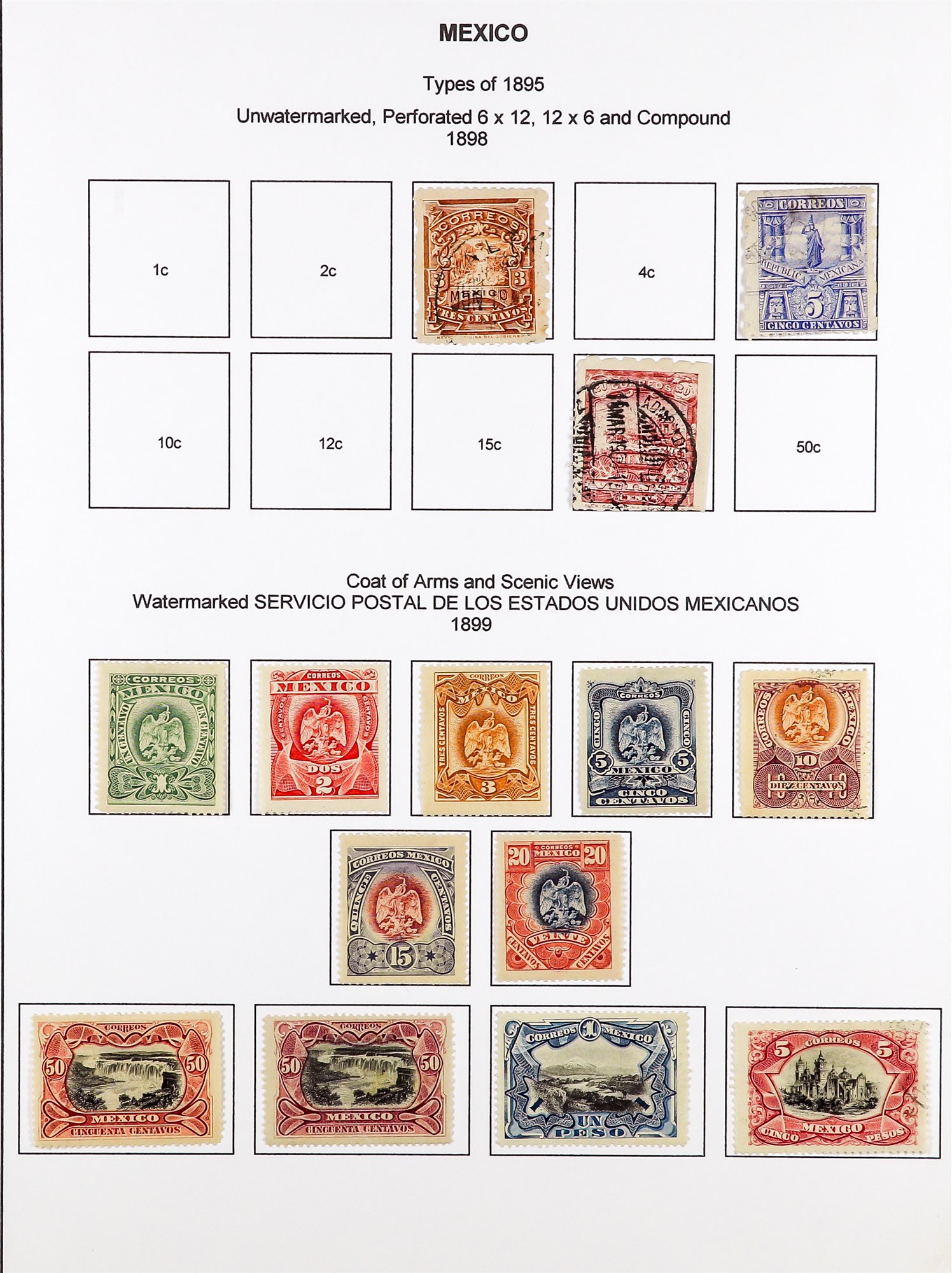 MEXICO 1872 - 1910 EXTENSIVE COLLECTION of over 300 mint & used stamps with a degree of - Image 31 of 32