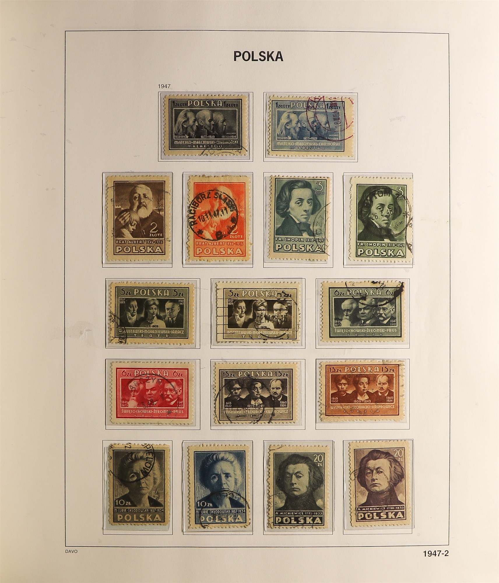 POLAND 1944 - 1959 USED COLLECTION in a hingeless Davo Polska album, chiefly complete sets & - Image 7 of 18