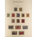 GERMANY 1872 - 1932 USED COLLECTION of over 400 stamps in hingeless album, many high / top values,