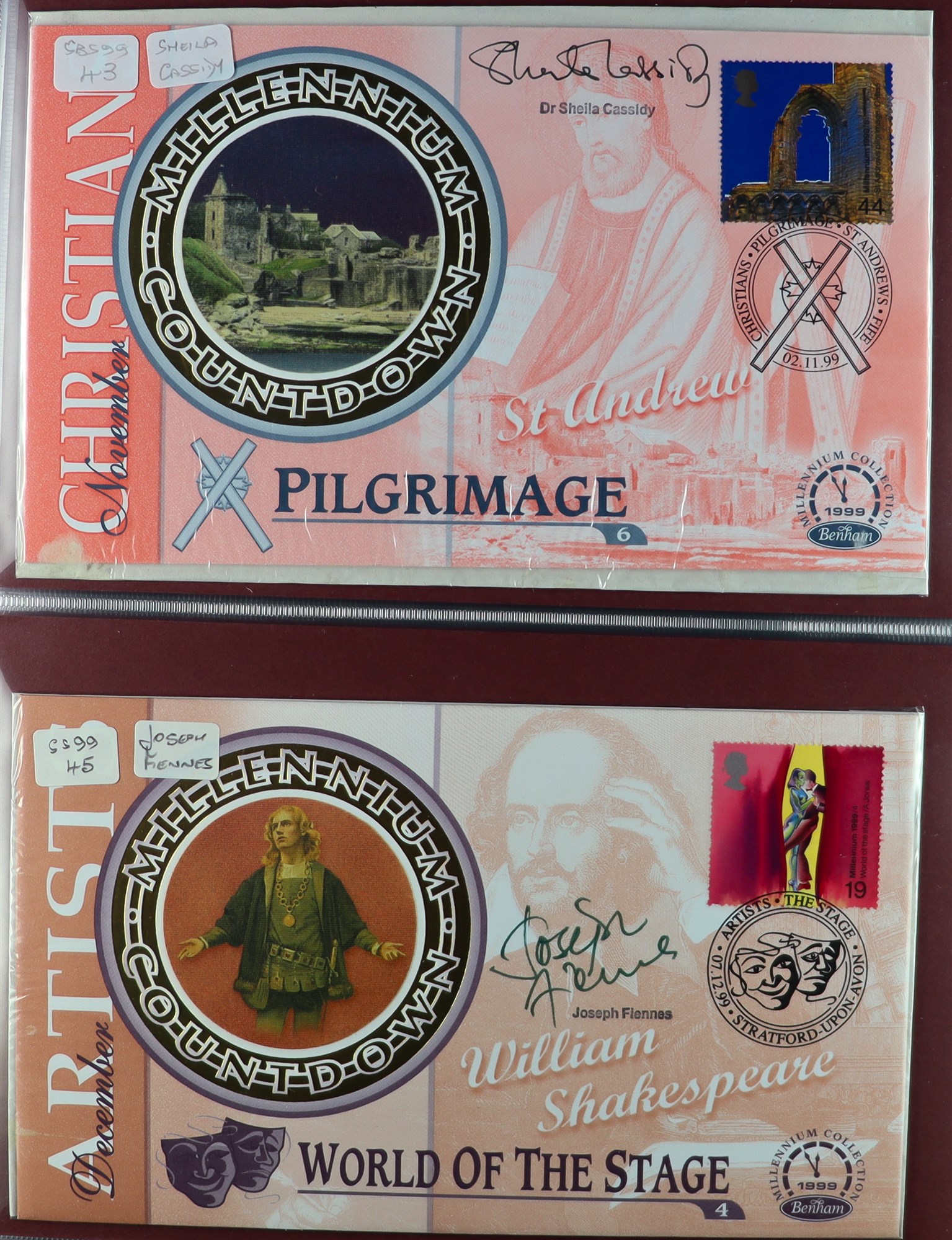 GB. COVERS & POSTAL HISTORY AUTOGRAPHED COVERS Royal Mail 1999 'Tales' covers (8) and 'Millennium - Image 3 of 3