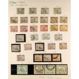 MALAYA STATES FEDERATED MALAY STATES collection of 74 used stamps on 2 album pages, note 1900-01