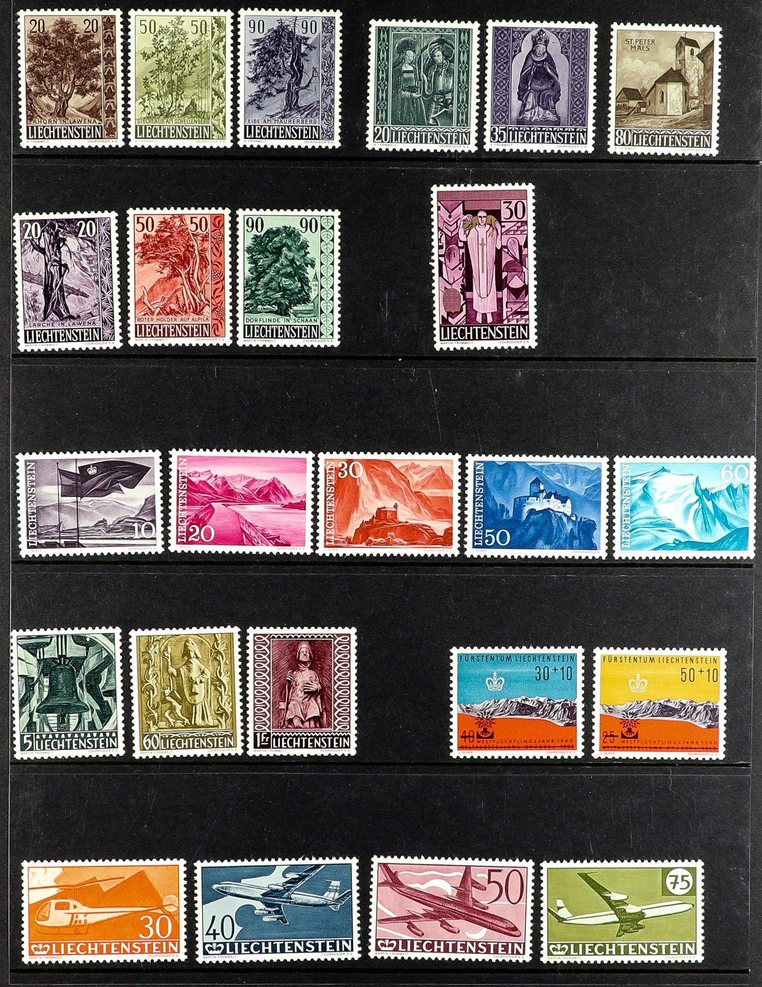 LIECHTENSTEIN 1938 - 1993 COLLECTION of 650+ never hinged mint stamps & 15 miniature sheets on - Image 7 of 11