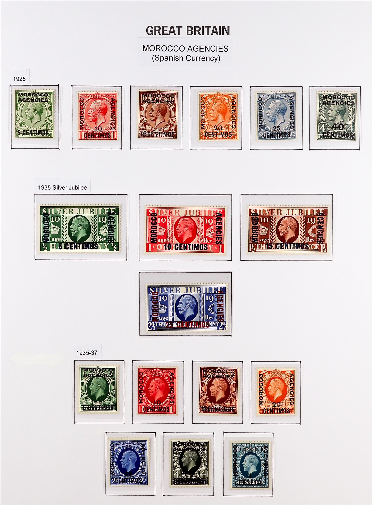 MOROCCO AGENCIES SPANISH CURRENCY 1912 - 1937 collection of mint stamps basically complete for the - Image 2 of 2