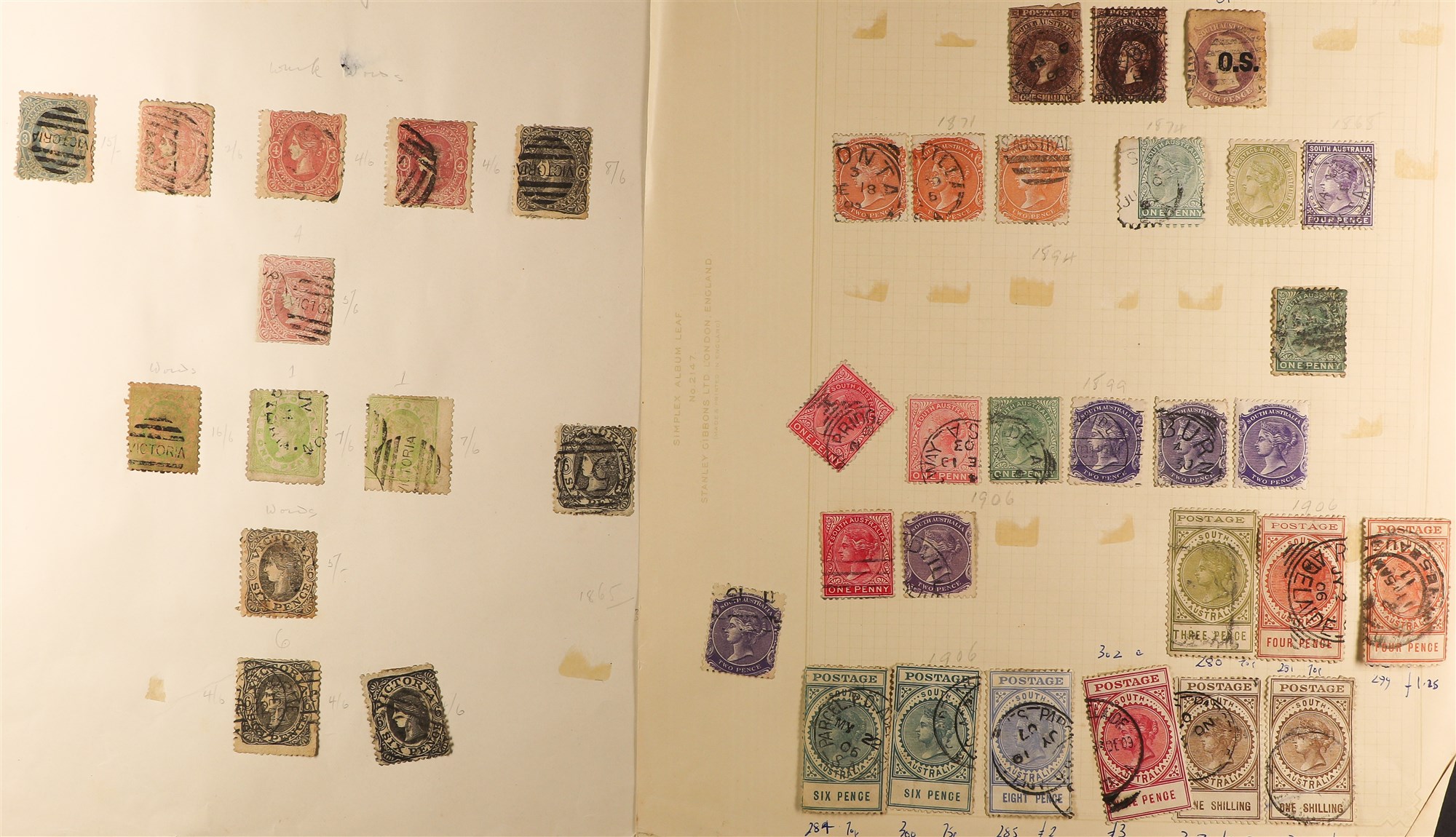 AUSTRALIAN STATES 1850's-1910's MOSTLY USED RANGES on pages, includes New South Wales 1s " - Image 4 of 19