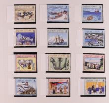 COLLECTIONS & ACCUMULATIONS COMMONWEALTH ISLANDS - NEVER HINGED MINT COLLECTION IN 16 ALBUMS with