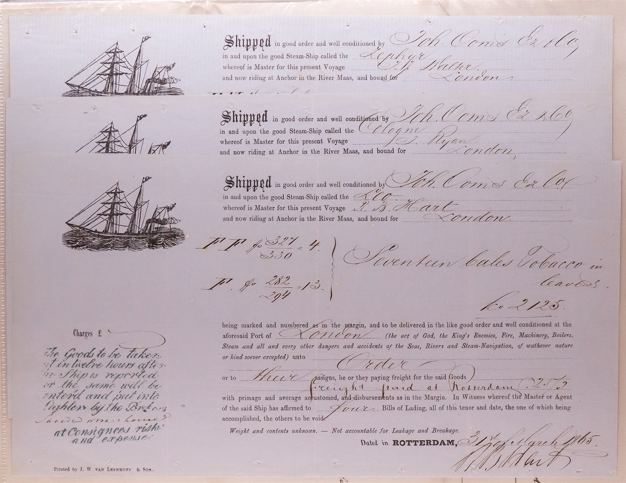 GREAT BRITAIN REVENUES - DOCUMENTS. A collection of chiefly Victorian period engraved documents ( - Image 5 of 8