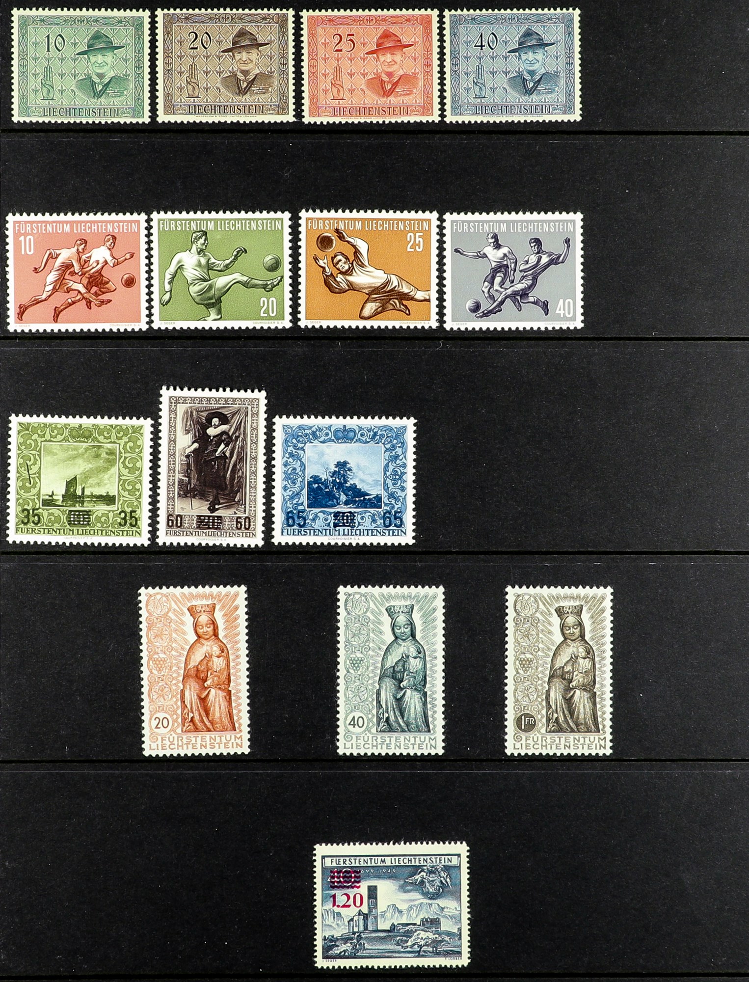 LIECHTENSTEIN 1938 - 1993 COLLECTION of 650+ never hinged mint stamps & 15 miniature sheets on - Image 5 of 11