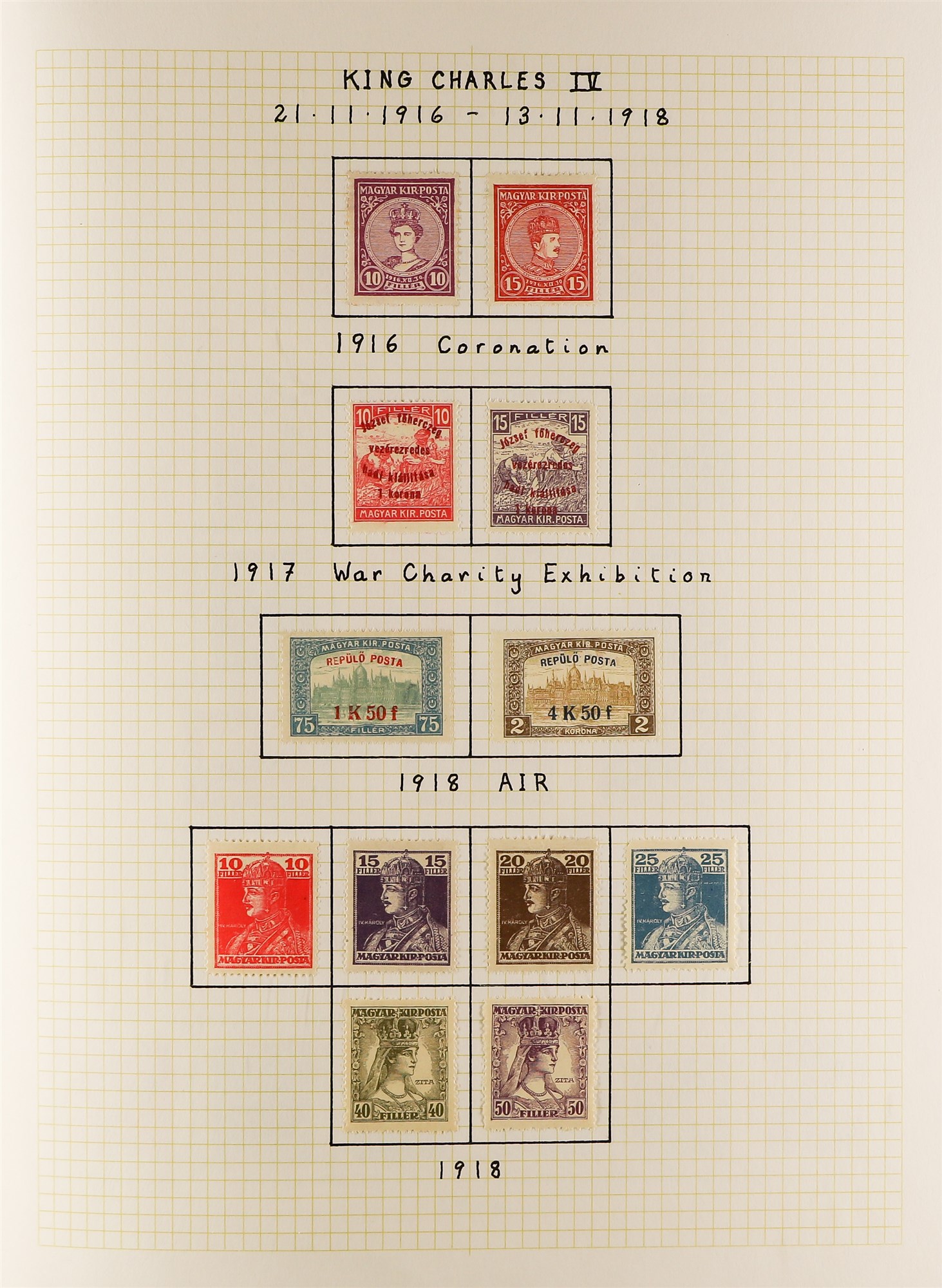 HUNGARY 1871 - 1944 COLLECTION of 1000+ mostly mint stamps, many sets, 'back of the book' with - Image 2 of 34