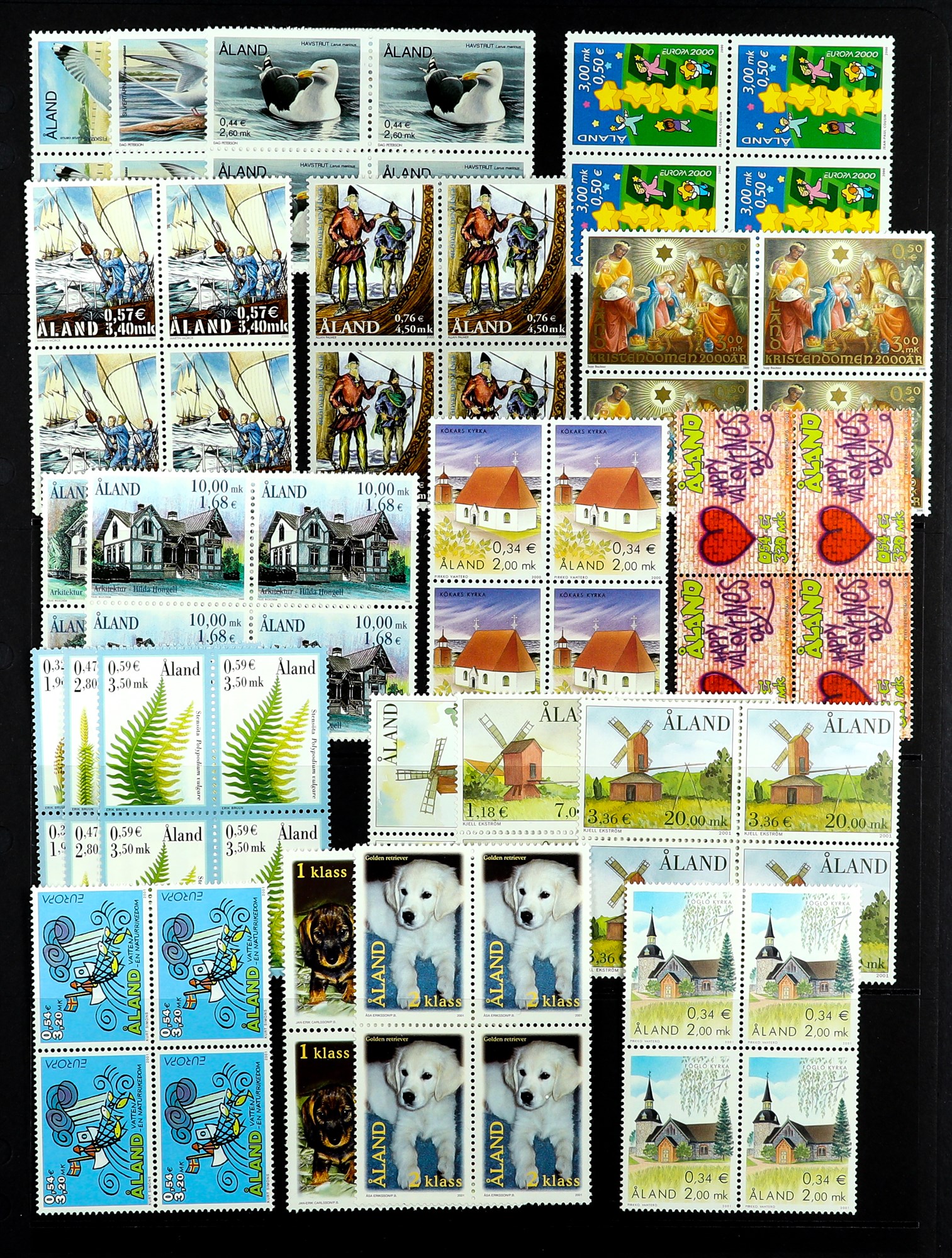 ALAND ISLANDS 1984 - 2001 COLLECTION complete for the period in never hinged mint blocks 4, also all - Image 6 of 12