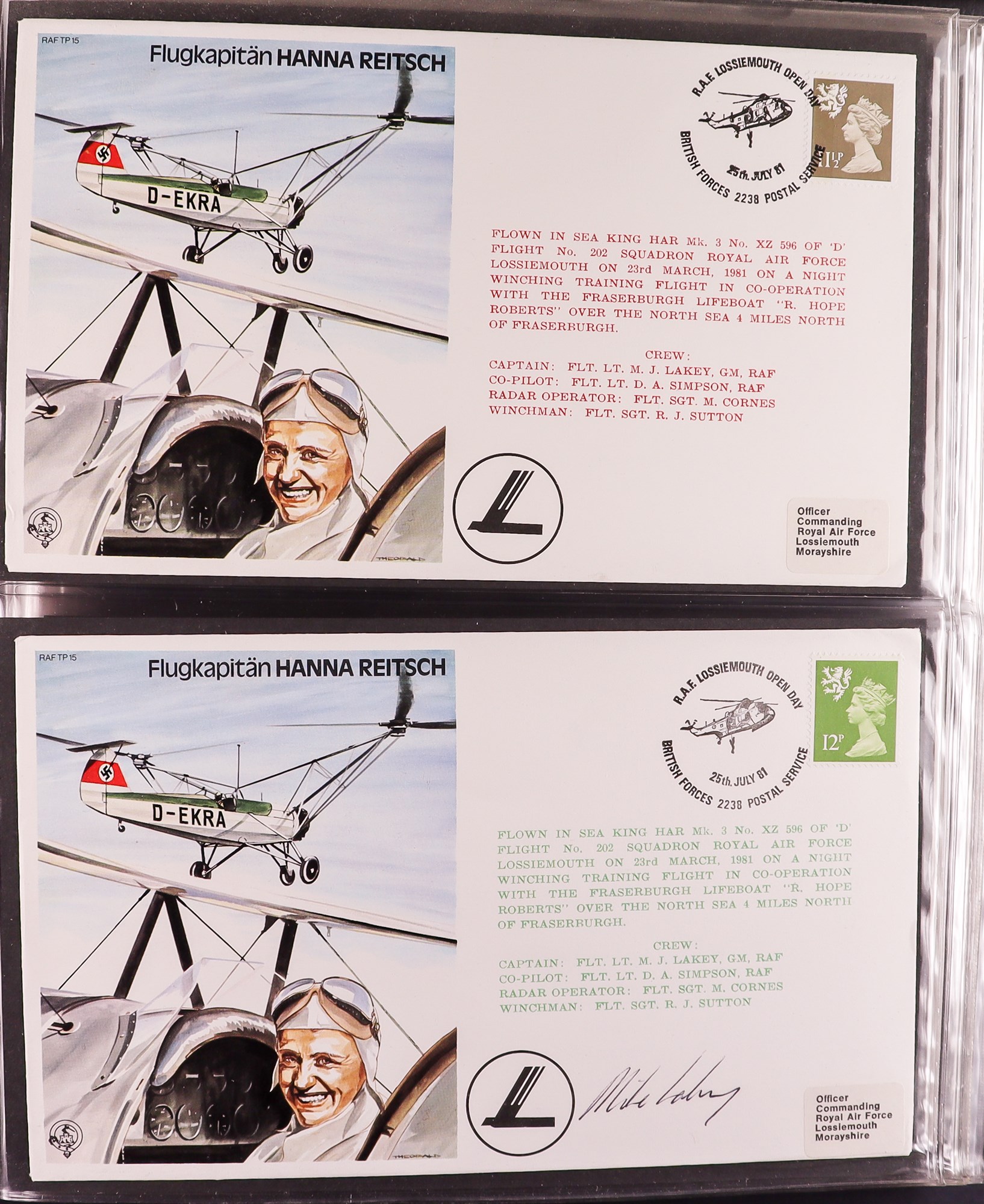 GB. COVERS & POSTAL HISTORY RAF 'TEST PILOT SERIES' COVERS collection, complete for numbers TP1 - - Image 4 of 11