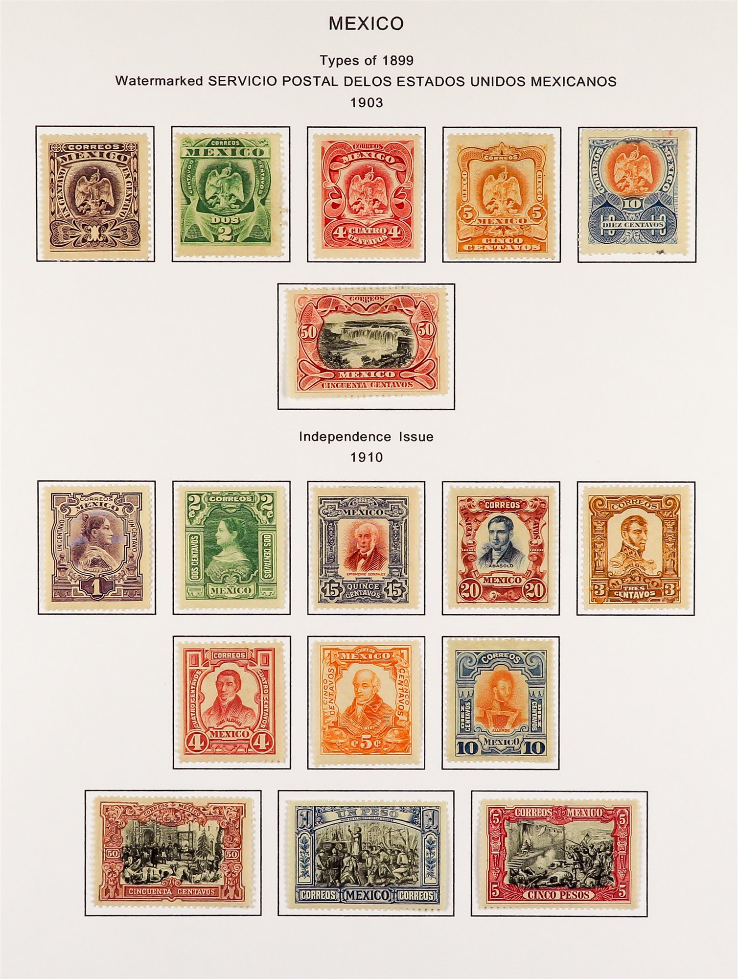 MEXICO 1872 - 1910 EXTENSIVE COLLECTION of over 300 mint & used stamps with a degree of - Image 32 of 32