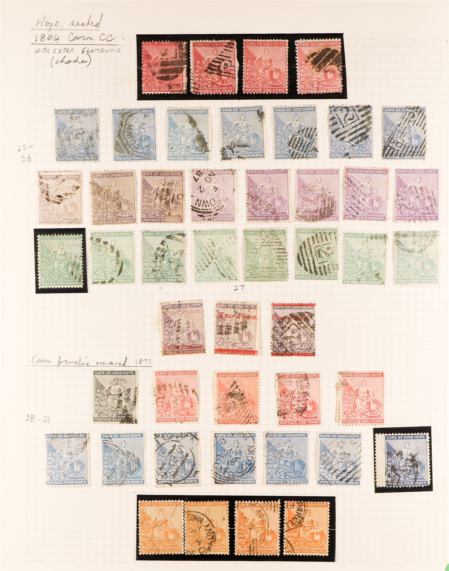 SOUTH AFRICA -COLS & REPS CAPE OF GOOD HOPE 1853 - 1902 COLLECTION of around 150 chiefly used stamps - Image 2 of 5