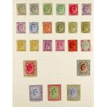 INDIA 1902 - 1909 MINT COLLECTION on pages, includes 1902-11 set to 15r with many extra shades,