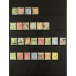 GIBRALTAR 1886 - 1935 USED COLLECTION of around 60 stamps on protective pages, cat £1200+.