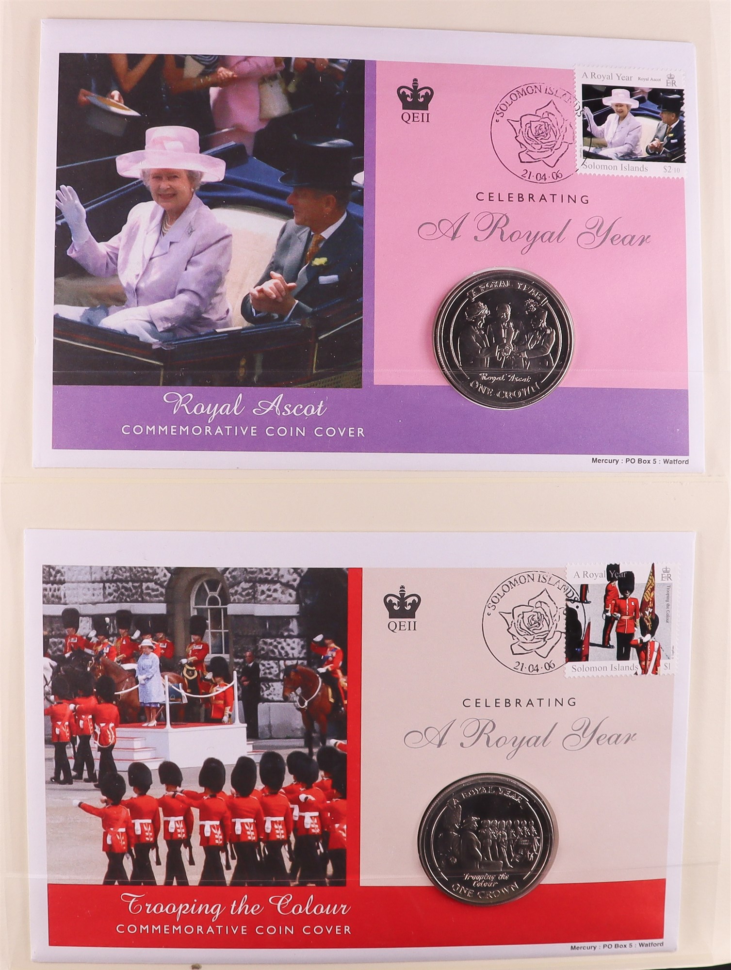 COIN COVERS Several collections in 6 albums of Mercury coin covers - The Royal Family 1996-2006 in - Image 3 of 7