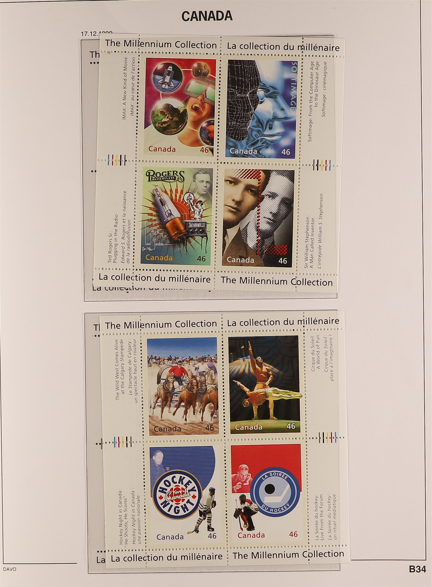 CANADA 1990 - 2002 NEVER HINGED MINT COLLECTION in DAVO Canada hingeless album, largely complete ( - Image 11 of 13