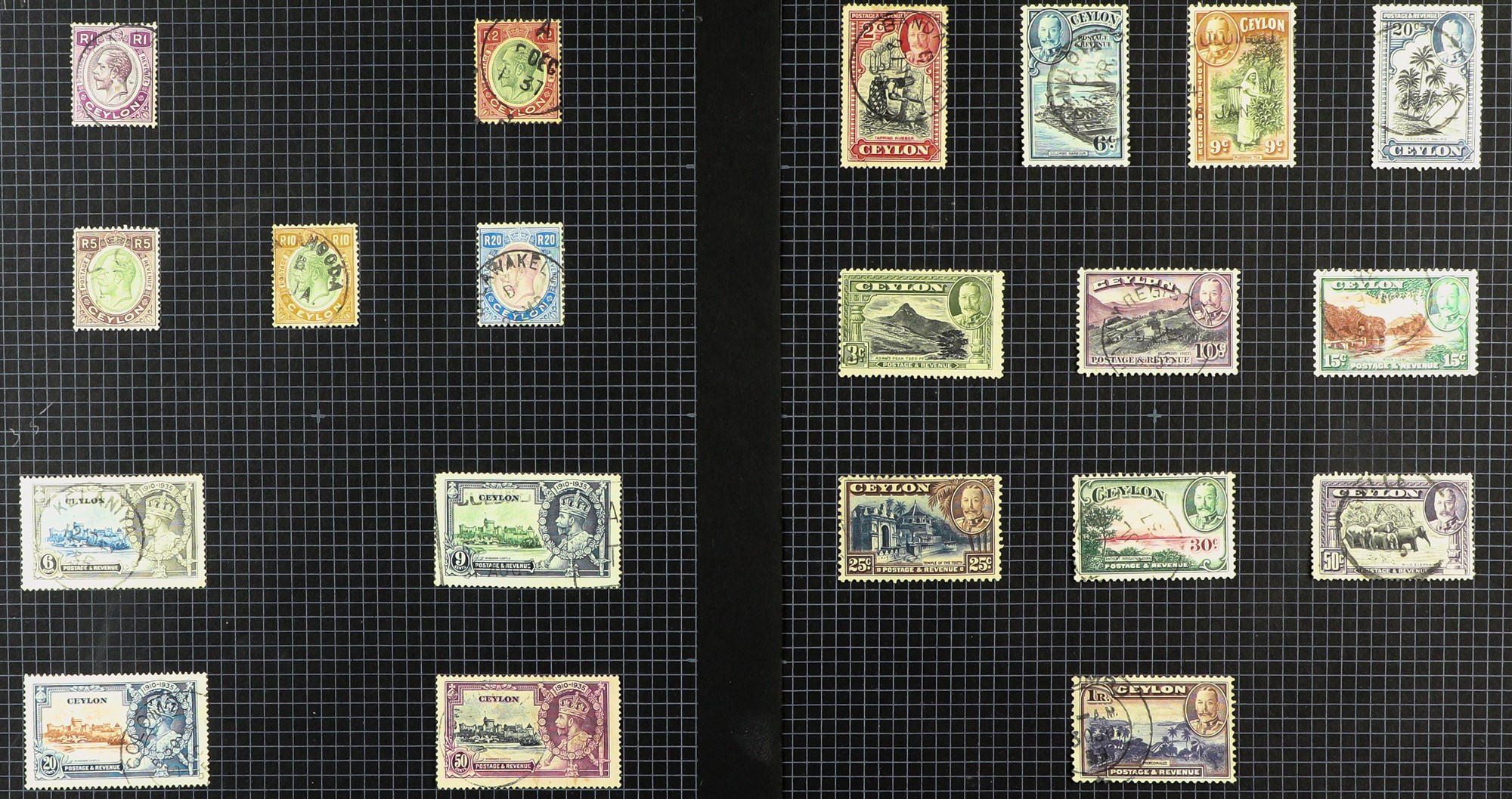 CEYLON 1912-1947 USED COLLECTION on pages, includes 1912-25 set to 20r, 1921-32 set to 20r & 1927-29 - Image 2 of 4