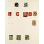 INDIA 1854 - 1952 USED COLLECTION of 400+ stamps on pages, note 1854-55 ½a (2), 1a (5), 2a (3) & 4a,