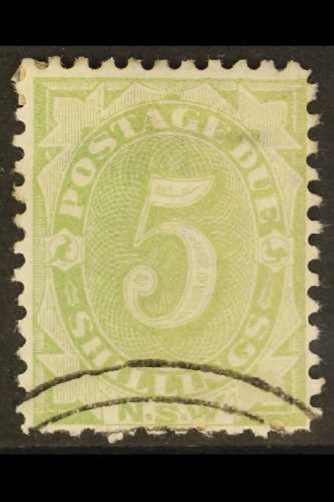 AUSTRALIAN STATES NEW SOUTH WALES Postage Due 1891 5s green, single line perf. 11, BW ND 33w, used