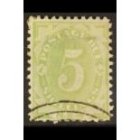 AUSTRALIAN STATES NEW SOUTH WALES Postage Due 1891 5s green, single line perf. 11, BW ND 33w, used