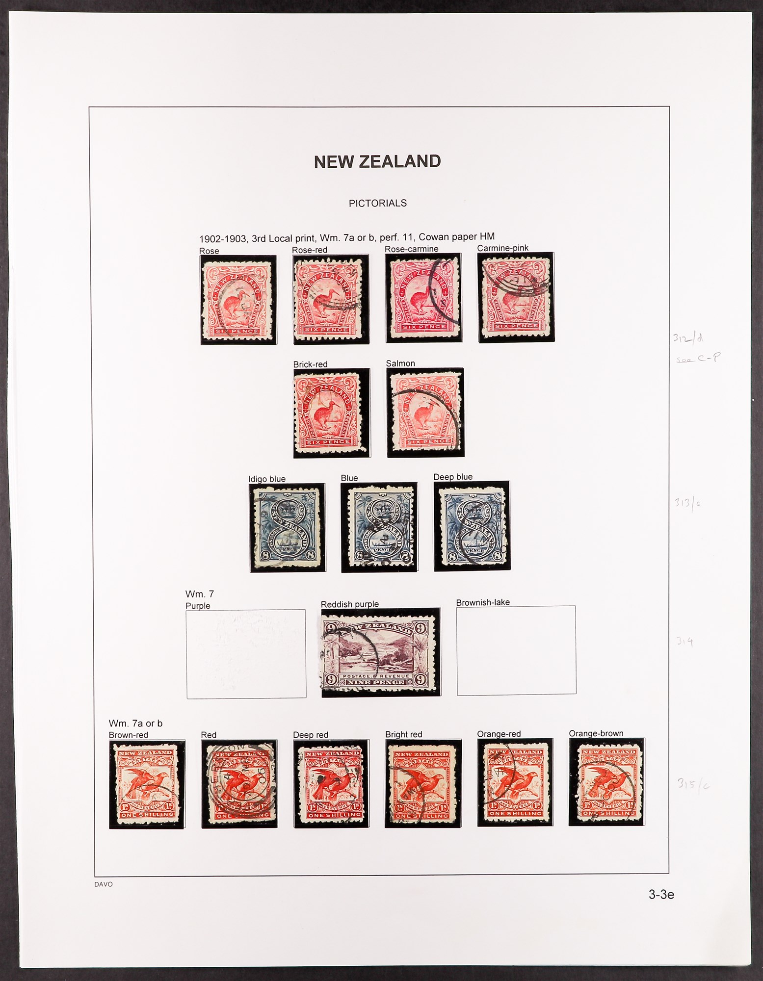 NEW ZEALAND 1902-07 PICTORIAL ISSUE collection of 60+ used perf 11 and perf 14 stamps with most of - Image 2 of 5