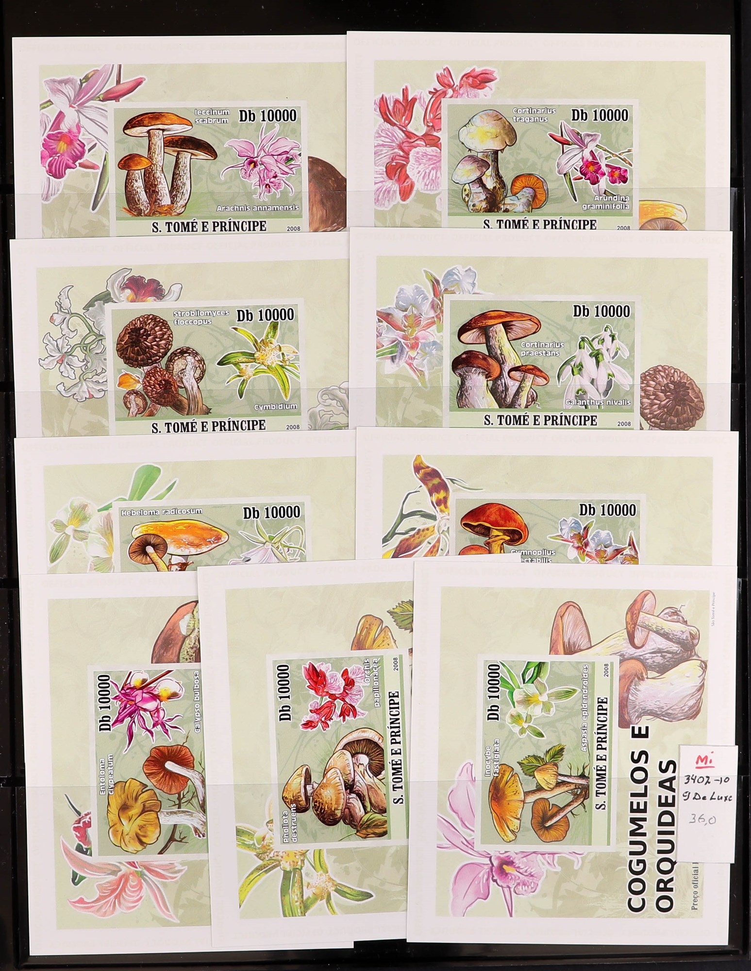 PORTUGUESE COLONIES FUNGI STAMPS OF ST THOMAS & PRINCE ISLANDS 1984 - 2014 never hinged mint - Image 7 of 30