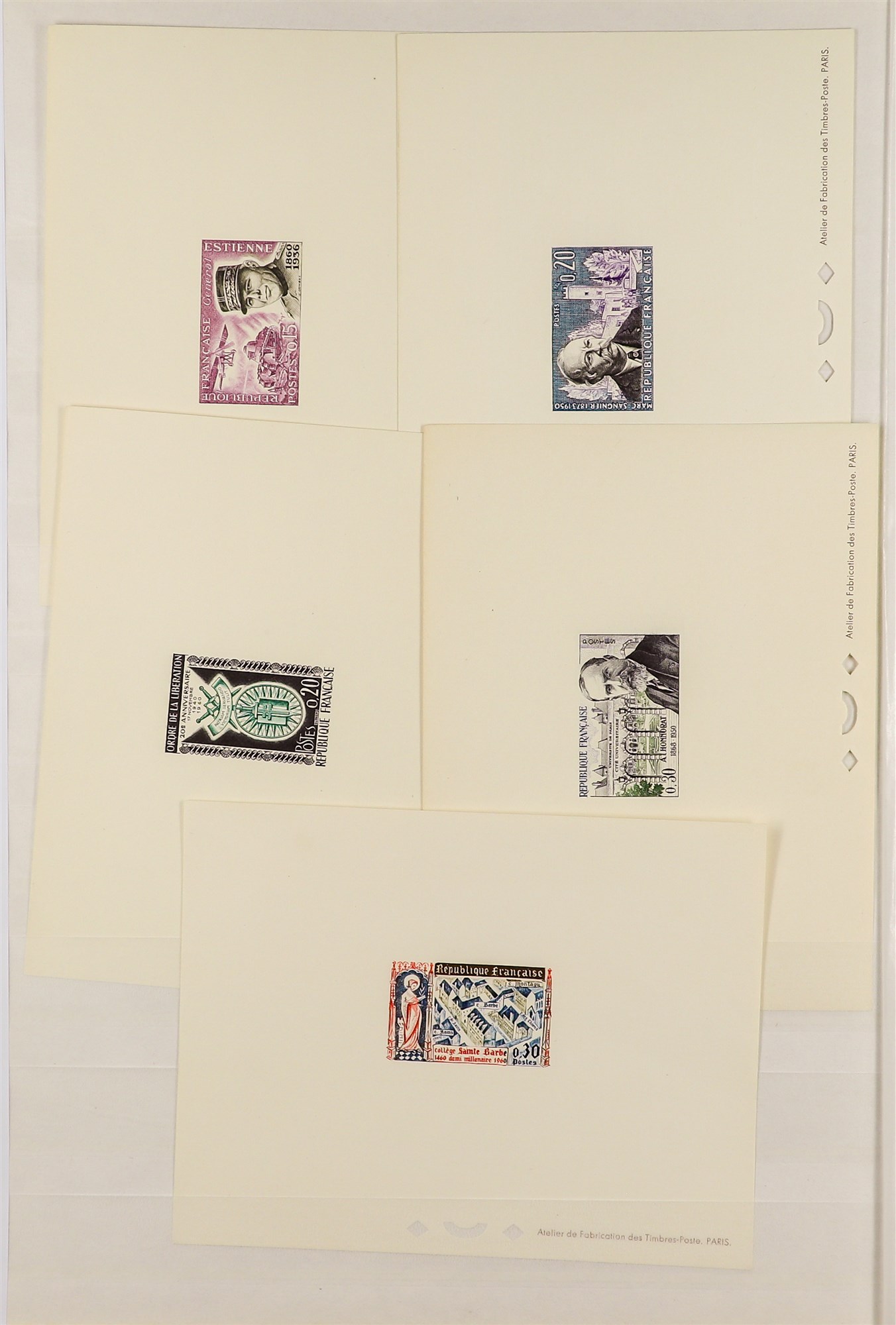 FRANCE 1960 - 1963 EPREUVES DE LUXE collection of 48 items incl 1960 Annexation of Nice and Savoy - Image 4 of 10