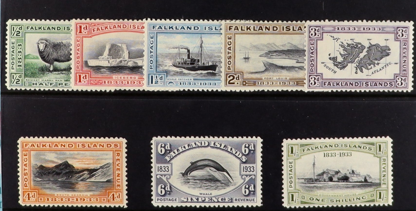 FALKLAND IS. 1933 Centenary of British Administration complete set, SG 127/138, very fine mint. - Image 2 of 2