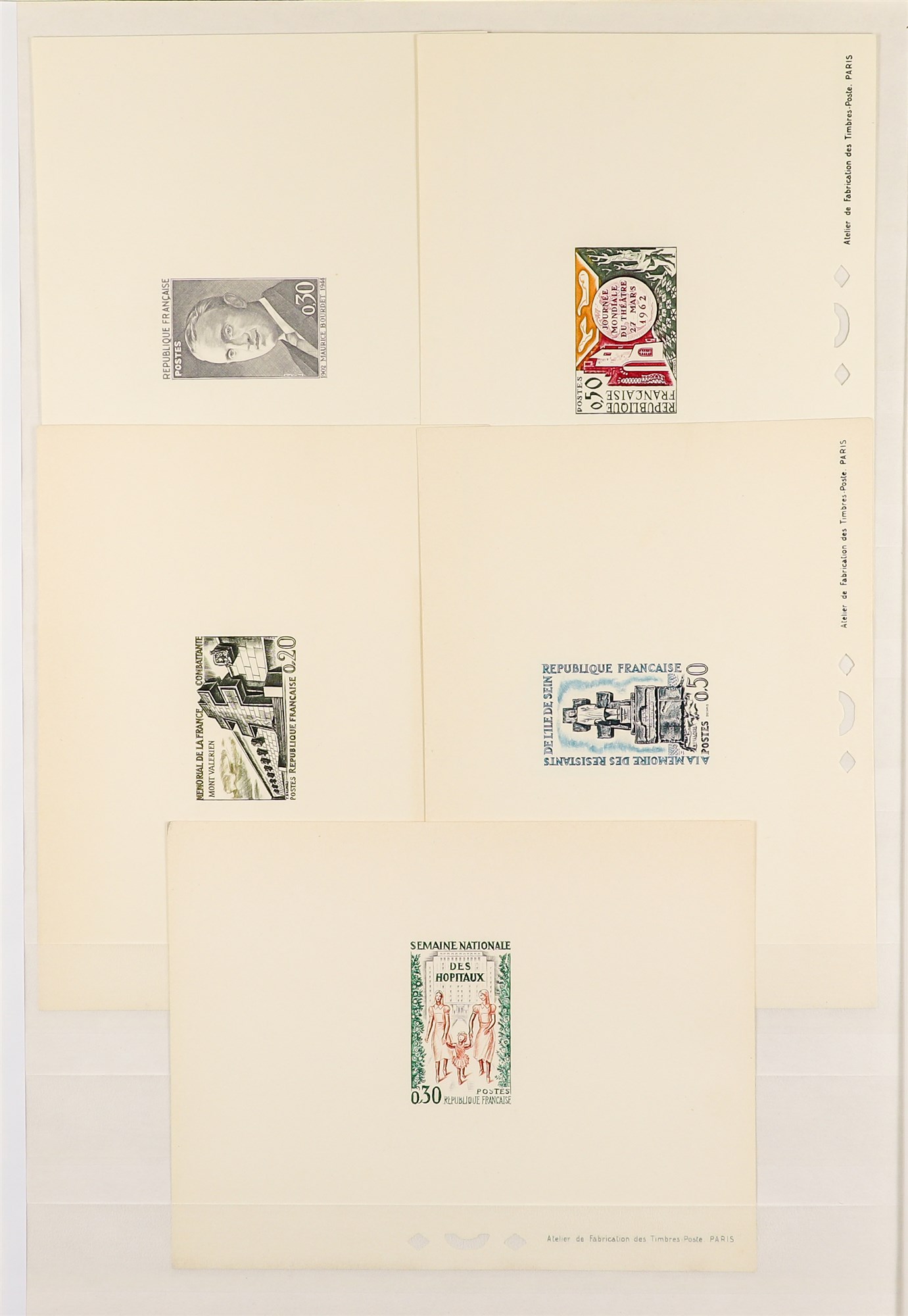 FRANCE 1960 - 1963 EPREUVES DE LUXE collection of 48 items incl 1960 Annexation of Nice and Savoy - Image 8 of 10