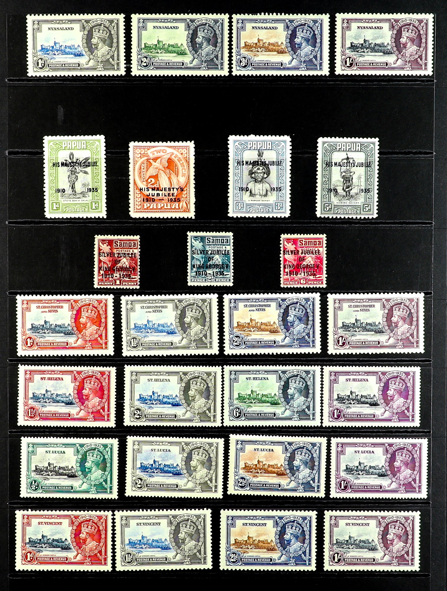 COLLECTIONS & ACCUMULATIONS 1935 SILVER JUBILEE complete Commonwealth omnibus series (no Egypt), - Image 7 of 9