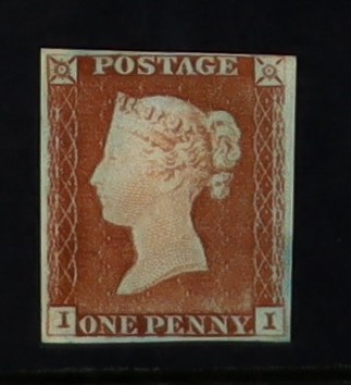 GB.QUEEN VICTORIA 1841 1d pale red-brown (worn plate) 'I I' from plate 60, SG 9, unused with 4