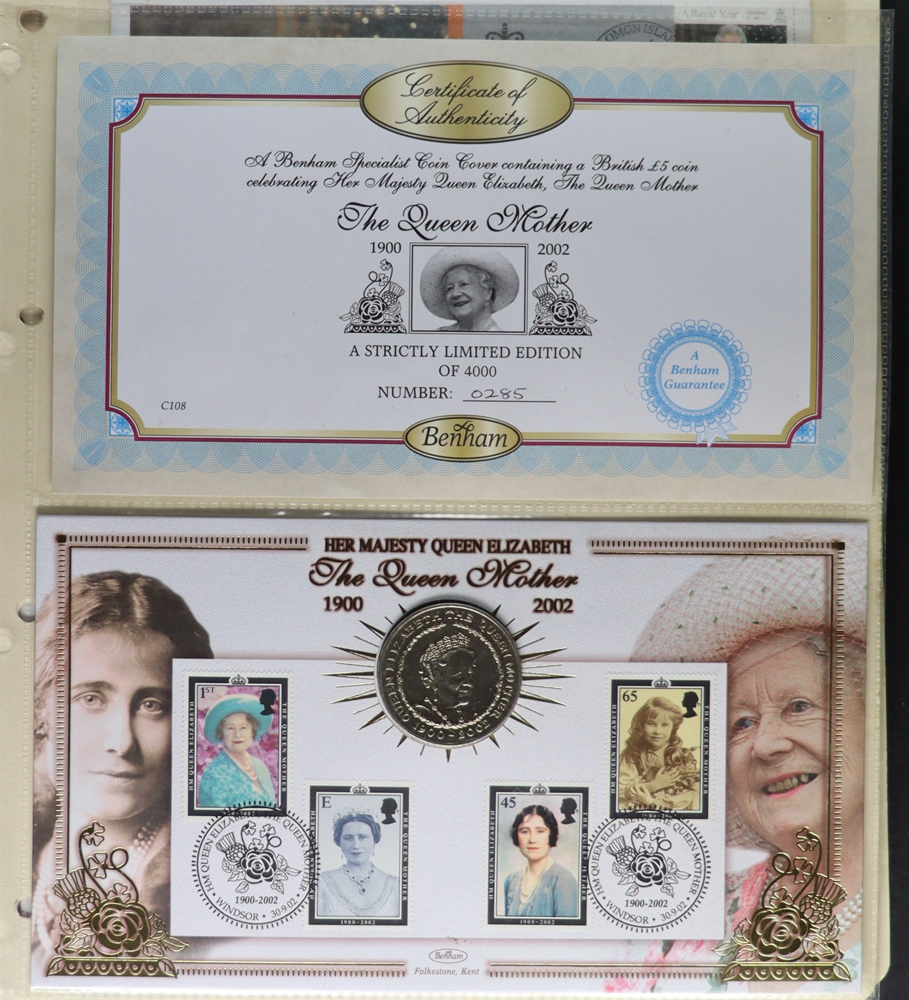 GB. COVERS & POSTAL HISTORY COIN COVERS 1990's-2010's collection on pages, includes mostly Benham - Image 19 of 24