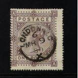 GB.QUEEN VICTORIA 1867-83 £1 brown - lilac, wmk Maltese Cross, SG 129, used with small centrally -