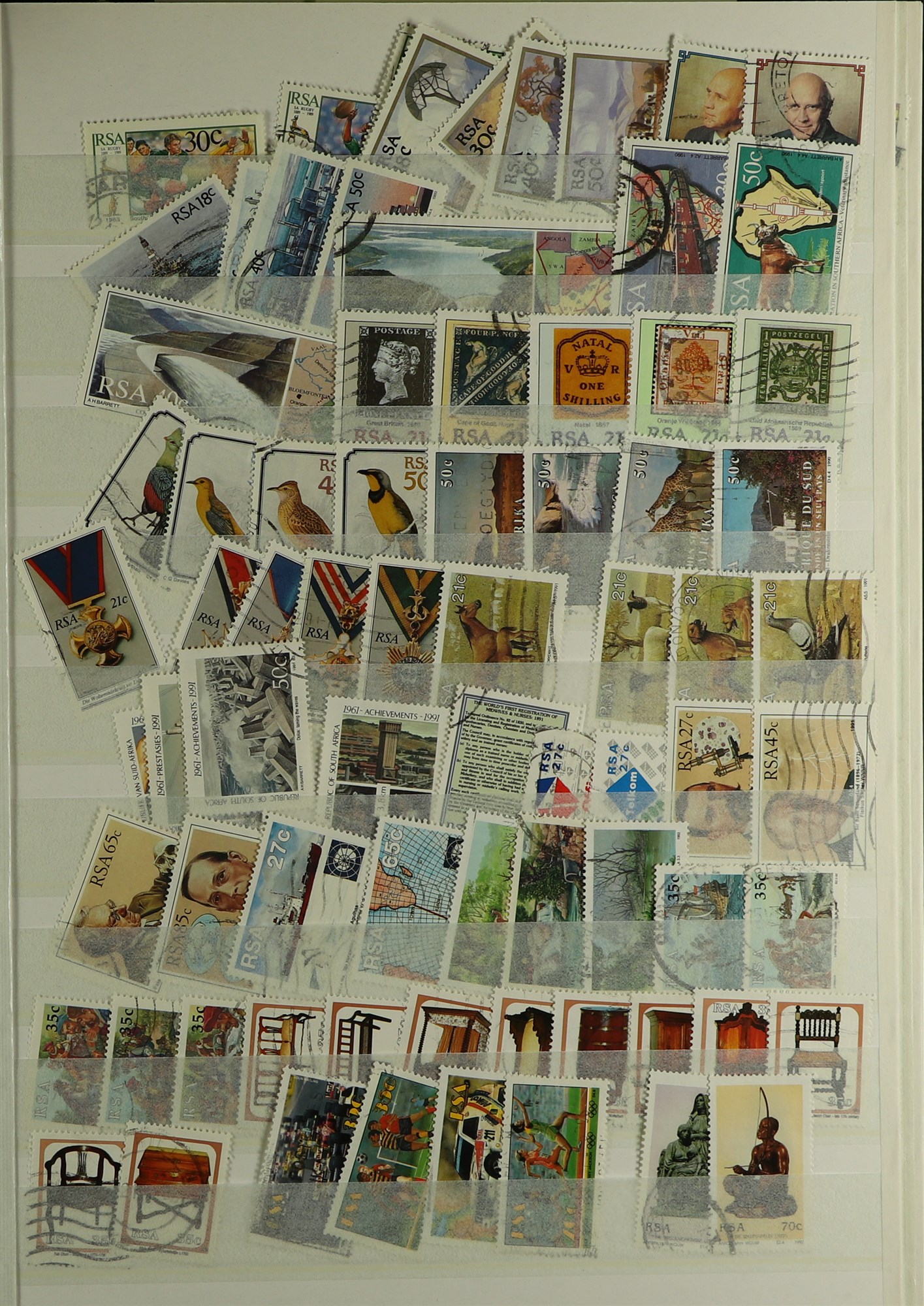 SOUTH AFRICA 1913 - 2000 COLLECTION / ACCUMULATION of 1500+ mint / never hinged mint & used stamps - Image 11 of 15