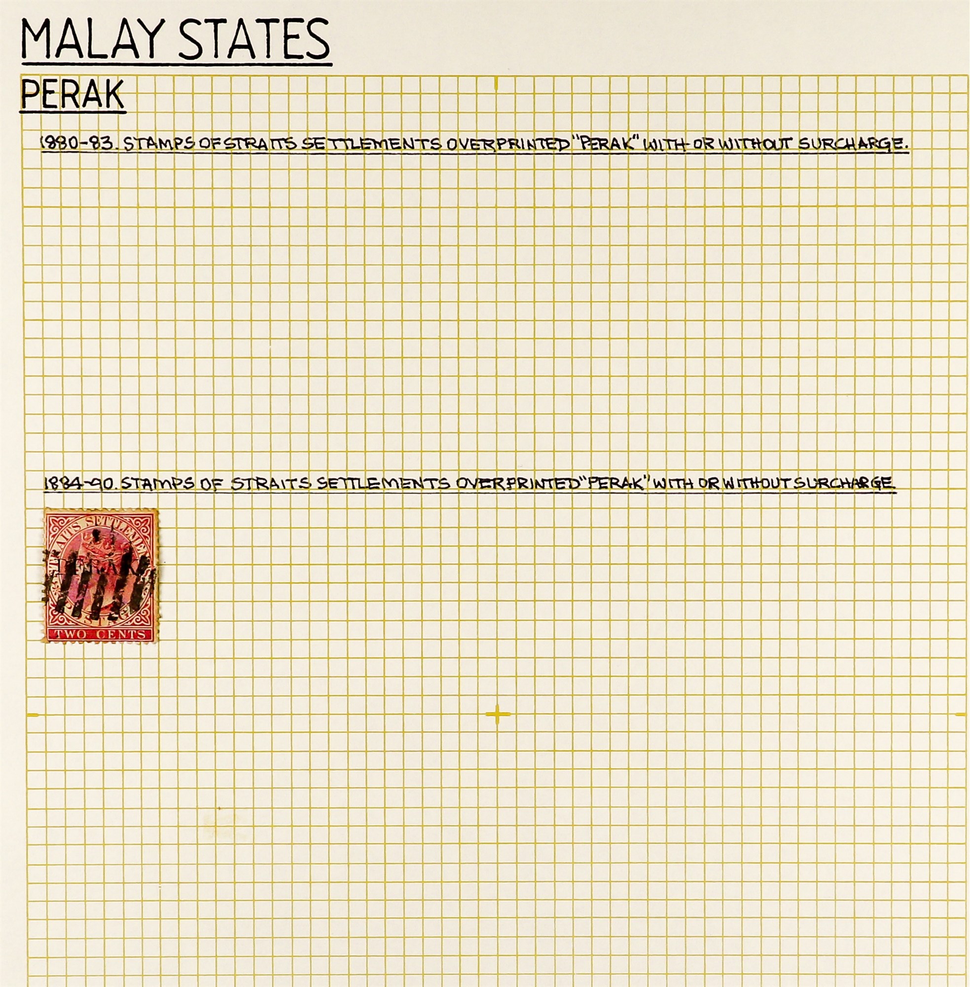 MALAYA STATES PERAK 1884 - 1965 COLLECTION of over 100 chiefly very fine used stamps on several